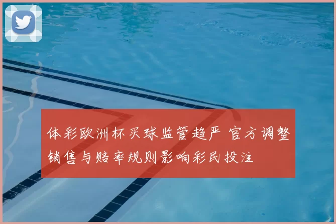 体彩欧洲杯买球监管趋严 官方调整销售与赔率规则影响彩民投注
