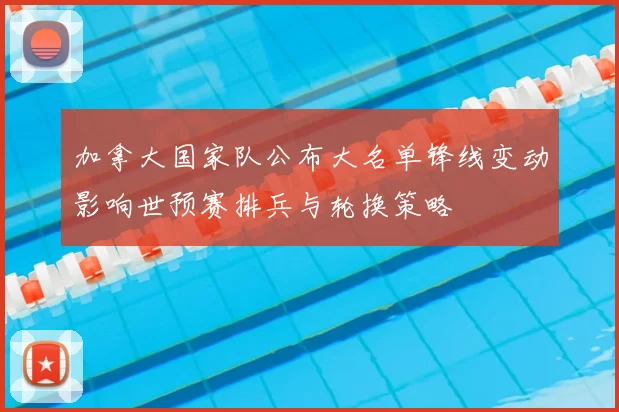 加拿大国家队公布大名单锋线变动影响世预赛排兵与轮换策略